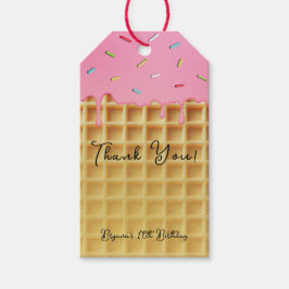 Födelsedagsfest av jordgubbskläder presentetikett