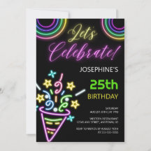 Födelsedagsfest av nyfärgad glöd Roligt