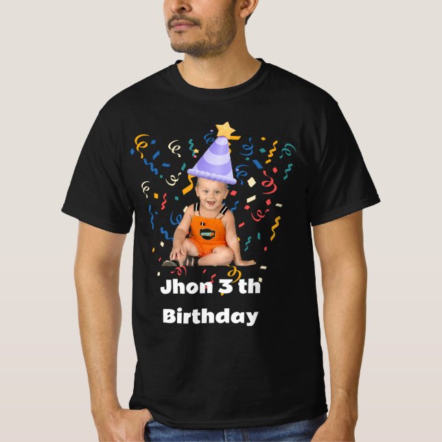 Födelsedagsfest av populär födelsedagsfotomatchnin t shirt (Framsida)