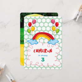 Födelsedagsfest av Rainbows and Balloons Photo Bar Inbjudningar