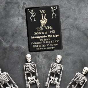 Födelsedagsfest av skelettskelettet inbjudningar
