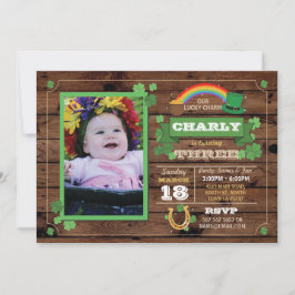 Födelsedagsfest av St. Patricks Day Photo Inbjudan