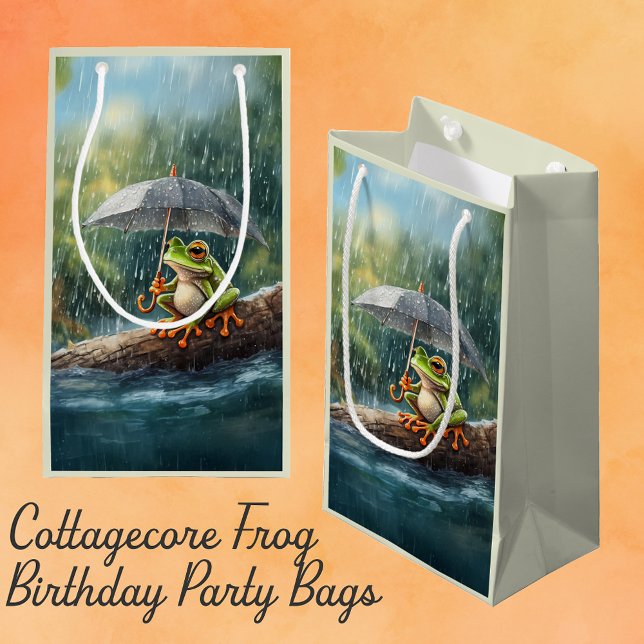 Födelsedagsfest av Whimsical Woodland Cottagecore  (Whimsical Cottagecore Woodland Frog Collection Party Bags for Birthday Gifts or Party Favors)