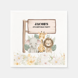 Födelsedagsfest av Wildblomma Party Animal Pappersservett