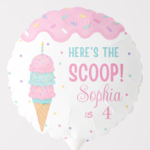 Födelsedagsfest-ballong för isgrädda