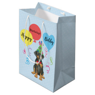 Födelsedagsfest Balloons Doberman Medium Gift Bag