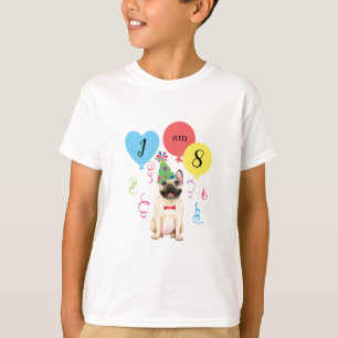 Födelsedagsfest Balloons Fransk Bulldog T-Shirt