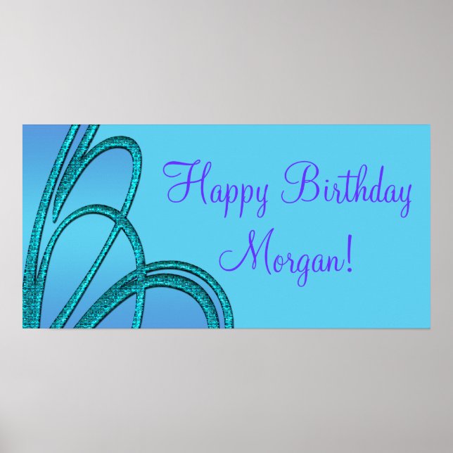 Födelsedagsfest Banners Poster (Framsidan)