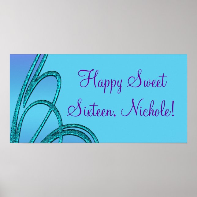 Födelsedagsfest Banners Poster (Framsidan)