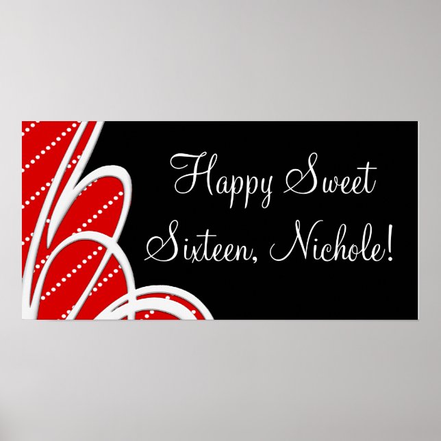 Födelsedagsfest Banners Poster (Framsidan)