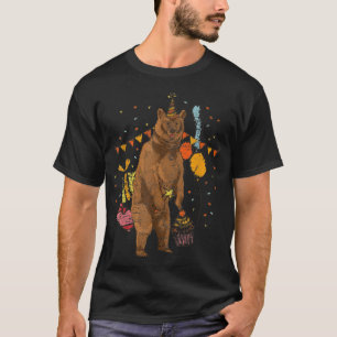 Födelsedagsfest Bear Forest Animal Lover Bear T Shirt