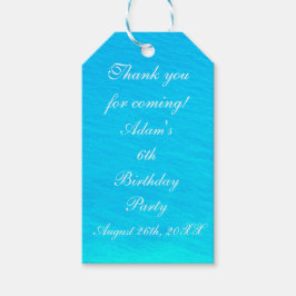 Födelsedagsfest Blue Vatten Personlig Tack Presentetikett