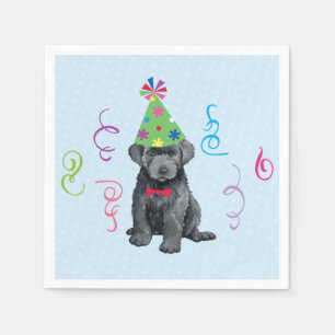 Födelsedagsfest Bouvier des Flandres Napkins Pappersservett