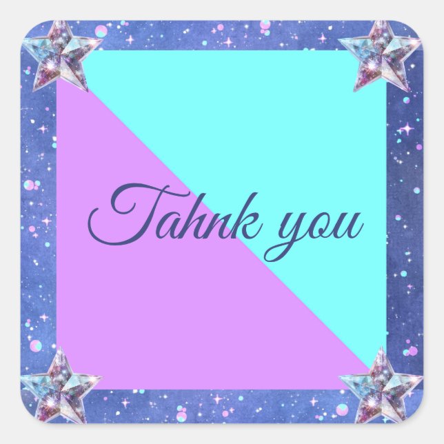 Födelsedagsfest Boy Girl Fyrkantigt Klistermärke (Framsida)