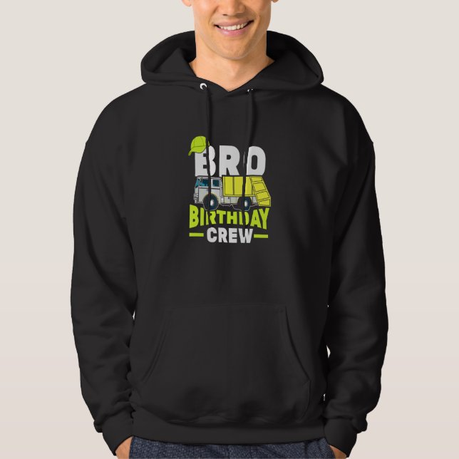 Födelsedagsfest Brother Bro Birthday Crew Sopor T Hoodie (Framsida)