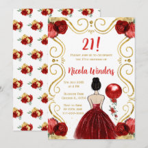 Födelsedagsfest Brown Hair Princess i Red