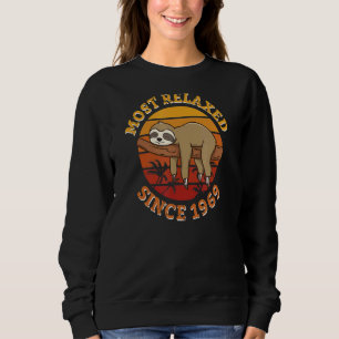 Födelsedagsfest Cake 1969 Sloth Slappna av Zoo Ani T Shirt