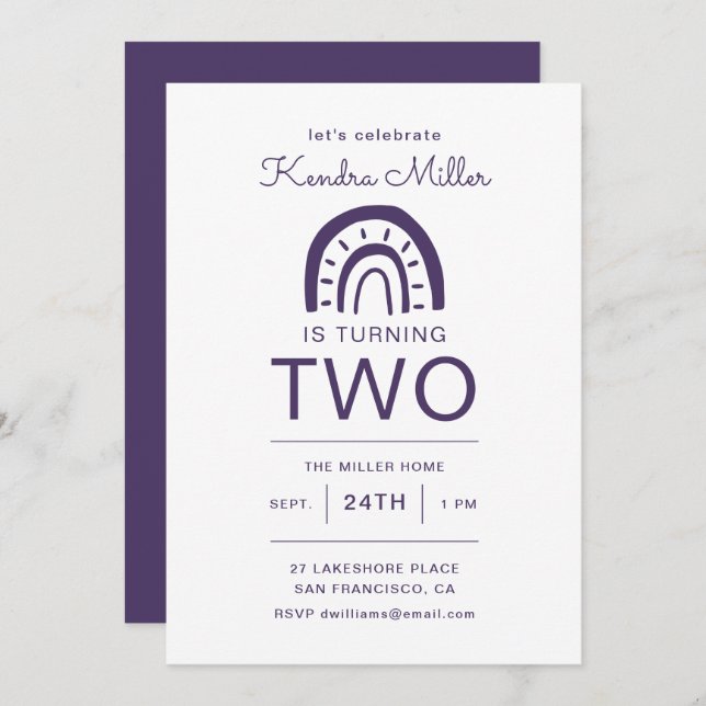 FÖDELSEDAGSFEST Child Rainbow (Fram/baksida)