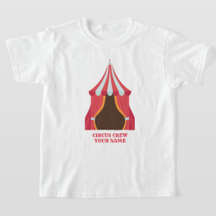 Födelsedagsfest Circus THEME KIDS T-SHIRT WITH NAM