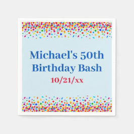 Födelsedagsfest Coola Blåfärgad Roligt Färgbeläggn Pappersservett