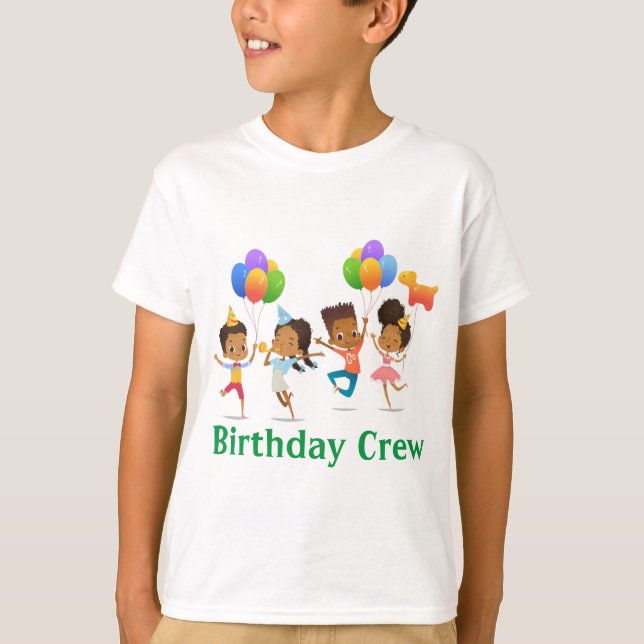Födelsedagsfest Crew  T Shirt (Framsida)
