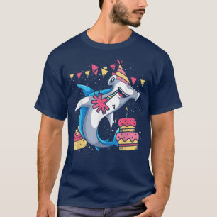 Födelsedagsfest Cute Shark Ocean Animal Lover Hamm T Shirt