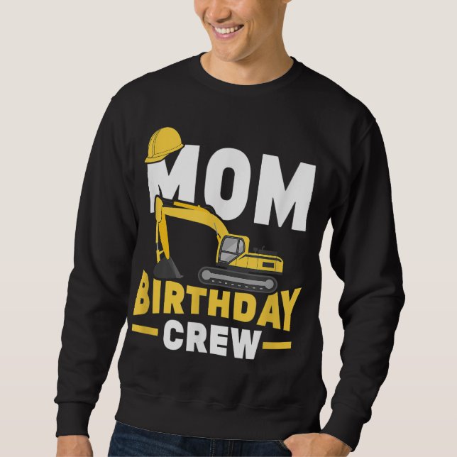 Födelsedagsfest Digger Mamma Birthday Cr Lång Ärmad Tröja (Framsida)