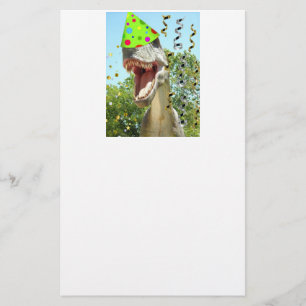Födelsedagsfest Dinosauer Brevpapper