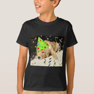 Födelsedagsfest Djurens gyllene husdjur T-shirt