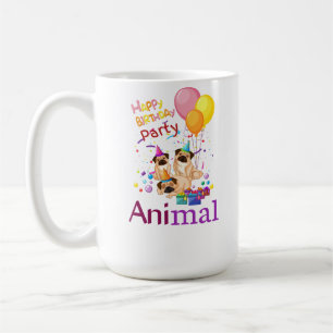 Födelsedagsfest Djurkaffe Mugg - Perfekt Gift