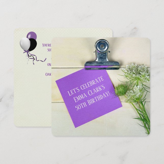 Födelsedagsfest-drottning Anne's Snöre på Urklipp Inbjudningar (Fram/baksida)