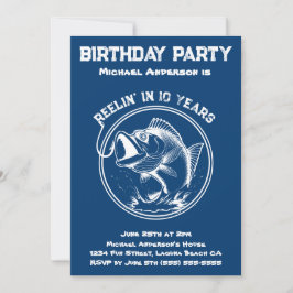 Födelsedagsfest-fisk Inbjudningar