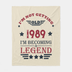födelsedagsfest för 35e av personlig vintage fleecefilt