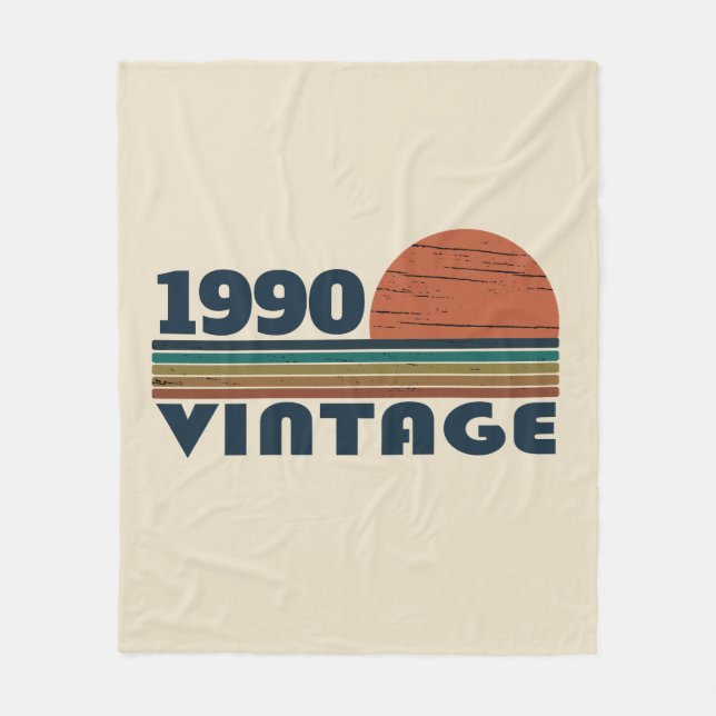 födelsedagsfest för 35e av personlig vintage fleecefilt (Framsidan)