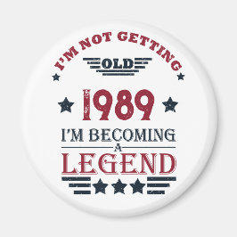 födelsedagsfest för 35e av personlig vintage magnet