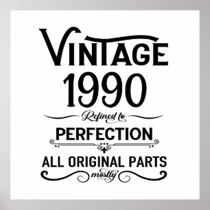 födelsedagsfest för 35e av personlig vintage poster