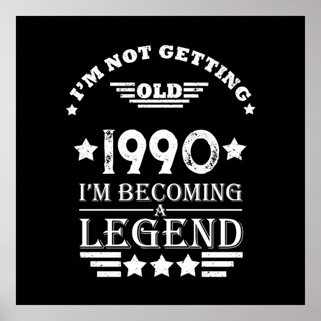 födelsedagsfest för 35e av personlig vintage poster (Framsidan)