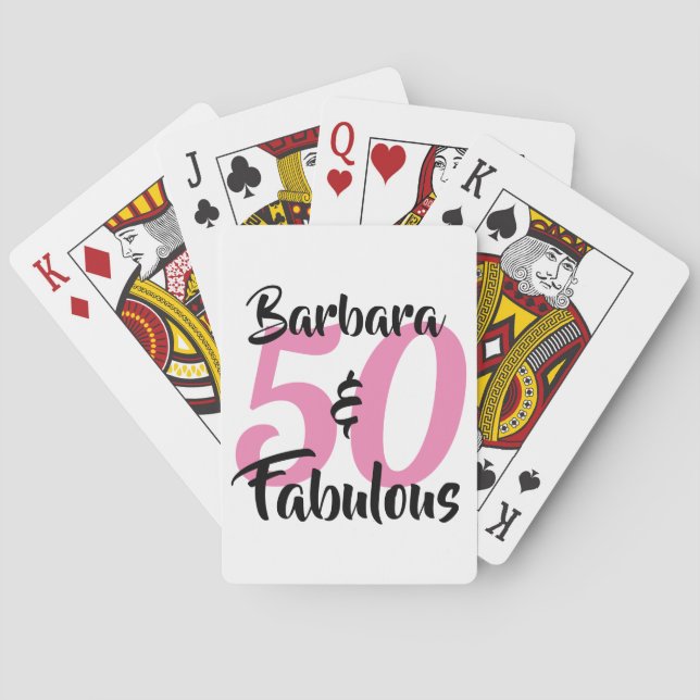 födelsedagsfest för 50 och Fabulous Personlig Casinokort (Baksidan)