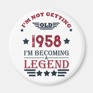 födelsedagsfest för 65e av personlig vintage magnet
