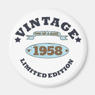 födelsedagsfest för 65e av personlig vintage magnet