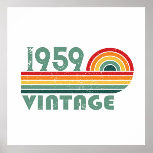 födelsedagsfest för 65e av personlig vintage poster