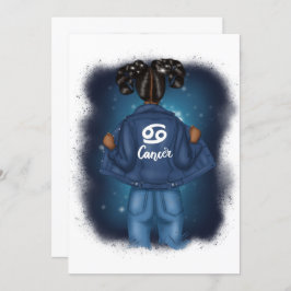 Födelsedagsfest för afrikansk Cancer Zodiac Inbjudningar