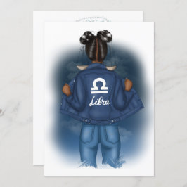 Födelsedagsfest för afrikansk libra Zodiac-symbol Inbjudningar