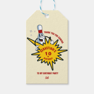 Födelsedagsfest för Åldersbyte i Mascot Bowling Presentetikett