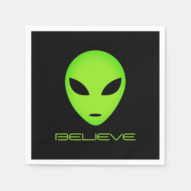 Födelsedagsfest för anpassningsbar av främmande gr pappersservett (Framsidan)