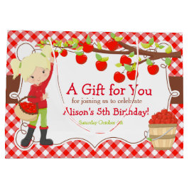 Födelsedagsfest för Apple Picking Blonde Girl