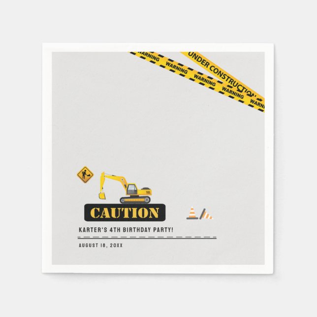 Födelsedagsfest för babyskor pappersservett (Framsidan)