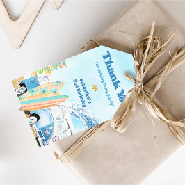 Födelsedagsfest för båge presentetikett