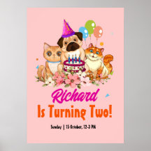 Födelsedagsfest för Barn av Hund marionett