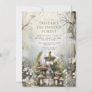Födelsedagsfest för Barn i skogen Inbjudningar